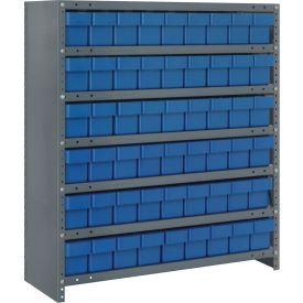 Quantum CL1839-604 Closed Shelving Euro Drawer Unit - 36x18x39 - 54 Euro Drawers Blue