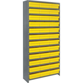 Quantum CL1275-801 Closed Shelving Euro Drawer Unit - 36x12x75 - 36 Euro Drawers Yellow