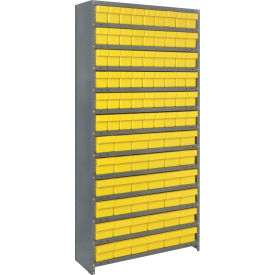 Quantum CL1875-624 Closed Shelving Euro Drawer Unit - 36x18x75 - 90 Euro Drawers Yellow
