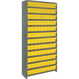 Quantum CL1875-604 Closed Shelving Euro Drawer Unit - 36x18x75 - 108 Euro Drawers Yellow