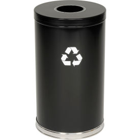 Witt Company 18RT-1H-BK Witt Industries Recycling Can, 32 Gallon, Black image.