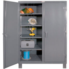 Durham Mfg Co. HDDS244878-8S95 Durham Heavy Duty Double Shift Storage Cabinet HDDS244878-8S95 - 12 Gauge 48"W x 24"D x 78"H image.