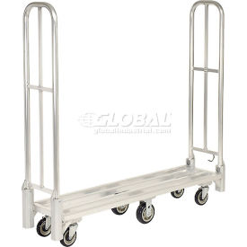 New Age Industrial Corp. 96856 New Age 96856 Aluminum Deck Narrow Aisle High End U-Boat Platform Truck with Folding Handles image.
