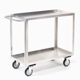 Jamco Products, Inc. XB124U500QQ Jamco Stainless Steel Stock Cart w/2 Shelves, 1200 lb. Capacity, 24" x 18"W x 35"H image.