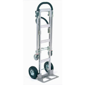 Global Industrial 241666 Global Industrial™ Senior Aluminum 2-in-1 Convertible Hand Truck With Pneumatic Wheels image.