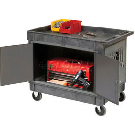 Global Industrial 241737 Mobile Tray Top Shelf Maintenance Cart with 5" Rubber Casters image.