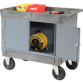 Global Industrial 241738 Global Industrial™ Tray Top Shelf Maintenance Cart with 8" Pneumatic Casters image.