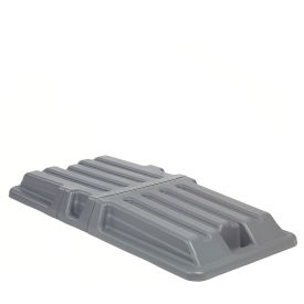 Global Industrial 241969 Global Industrial™ Lid for 1 Cu. Yd. Plastic Recycling Tilt Truck, Gray image.