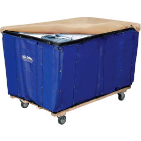 Global Industrial 241988BL Global Industrial™ Replacement Liner For 12 Bushel Vinyl Basket Bulk Truck, Blue image.
