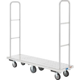 Aluminum Deck Narrow Aisle U-Boat Platform Truck 63 x 16 1500 Lb. Cap. view 2