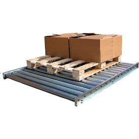 Vestil Manufacturing CONV-52-5-2-3L-Z Galvanized Steel Pallet Floor Conveyor CONV-52-5-2-3L-Z - 5L - 5000 Lb. Cap. image.