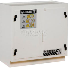Justrite Safety Group 24015 Justrite White Polyethylene Acid Cabinet - Standard image.