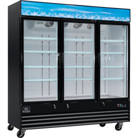 Global Industrial 243037 Nexel® Merchandiser Refrigerator, 3 Glass Doors, 53 Cu. Ft. image.