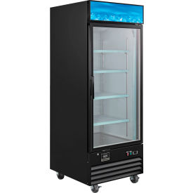 Global Industrial 243050 Nexel® Merchandiser Freezer, 1 Glass Door, 23 Cu. Ft., Black image.