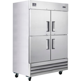 Global Industrial 243215 Nexel® Reach In Split Door Refrigerator, 4 Solid Doors, 47 Cu. Ft. image.
