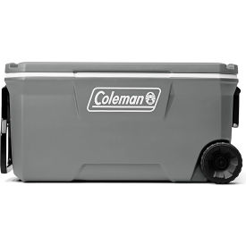 The Coleman Company 3000006492 Coleman 316 Series Wheeled Cooler, 100 Qt., Polypropylene, Gray image.