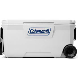 The Coleman Company 3000006488 Coleman 316 Series Wheeled Marine Cooler, 100 Qt., Polypropylene, White image.