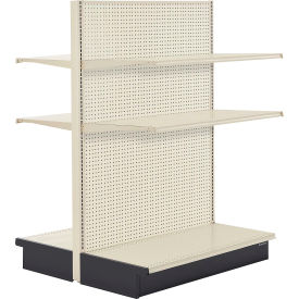 Global Industrial™ Gondola Shelving Double Sided Aisle Starter 48"W x 47"D x 72"H Beige