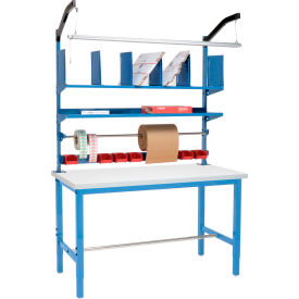 Global Industrial 412452 Global Industrial™ Packing Workbench W/Riser Kit, Laminate Square Edge, 60"W x 36"D image.