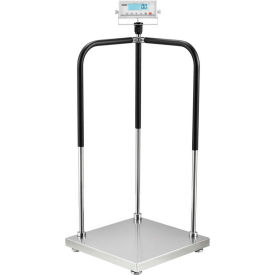 Global Industrial 244293 Global Industrial™ Handrail Medical Scale, 660 Lb Capacity, 20-1/2"L x 20-1/2"W image.