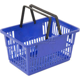 Good L Corporation LARGE-ROYAL Good L ® Large Shopping Basket with Plastic Handle 33 Liter 19-3/8"L x 13-1/4"W x 10"H Blue image.