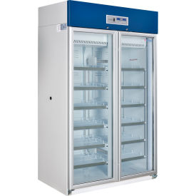 Global Industrial Upright Laboratory Refrigerator, 31.4 Cu.Ft., 2 Glass Doors