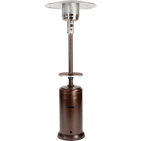 Hiland HLDS01-CGT Hiland Patio Heater With Steel Table, 48000 BTU, Propane, Hammered Gold image.