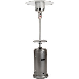 Hiland HLDS01-CBT Hiland Patio Heater With Steel Table, 48000 BTU, Propane, Silver image.