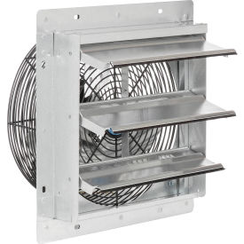 Global Industrial 294495A Continental Dynamics® Direct Drive 12" Exhaust Fan W/ Shutter, 3 Speed, 2150CFM, 1/12HP, 1Phase image.