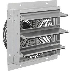 Global Industrial 294495 Continental Dynamics® Direct Drive 12" Exhaust Fan w/ Shutter, 1 Speed, 2150CFM, 1/12HP, 1Phase image.