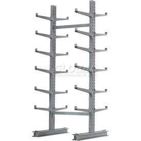 Global Industrial 248376L Global Industrial™ Double Sided Cantilever Rack Starter, 2" Lip, 72"Wx78"Dx120"H image.