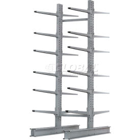 Global Industrial 248382 Global Industrial™ Double Sided Cantilever Rack Starter, 72"Wx107"Dx144"H image.