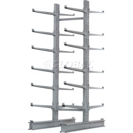 Global Industrial 248382L Global Industrial™ Double Sided Cantilever Rack Starter, 2" Lip, 72"Wx107"Dx144"H image.