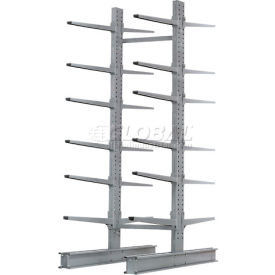Global Industrial 248387 Global Industrial™ Double Sided Cantilever Rack Starter, 72"Wx82"Dx120"H image.