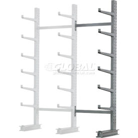Global Industrial 248391L Global Industrial™ Single Sided Cantilever Rack Add-On, 2" Lip, 72"Wx45"Dx120"H image.