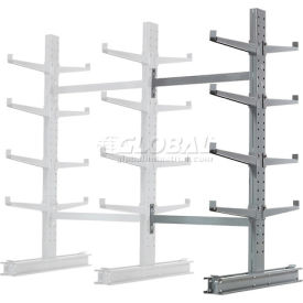 Global Industrial 248393L Global Industrial™ Double Sided Cantilever Rack Add-On, 2" Lip, 48"Wx54"Dx96"H image.