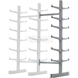 Global Industrial 248394L Global Industrial™ Double Sided Cantilever Rack Add-On, 2" Lip, 72"Wx78"Dx120"H image.