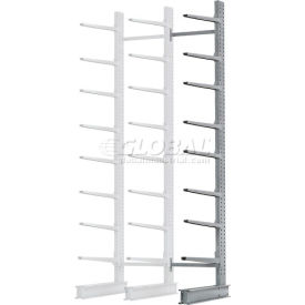 Global Industrial 248403 Global Industrial™ Single Sided Cantilever Rack Add-On, 48"Wx61"Dx144"H image.