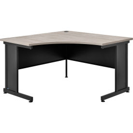 Global Industrial 248999RGY Interion® 48"W Corner Desk - Rustic Gray image.
