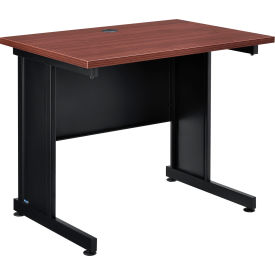 Global Industrial 249012AMH Interion Traditional Office Desk, 36"W x 24"D x 30"H, Mahogany image.