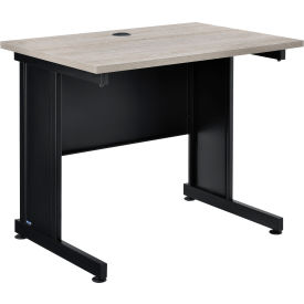 Global Industrial 249012ARGY Interion Traditional Office Desk, 36"W x 24"D x 30"H, Rustic Gray image.