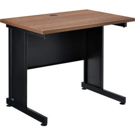 Global Industrial 249012AWN Interion Traditional Office Desk, 36"W x 24"D x 30"H, Walnut image.