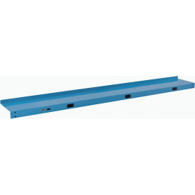 Global Industrial 249297CBL Global Industrial™ Steel Upper Shelf W/ 3 Duplex Outlets, 96"W x 12"D, Blue image.