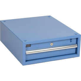 Global Industrial 606957BL Global Industrial™ Steel Drawer W/ Cylinder Lock, 17-1/4"W x 20"D, Blue image.