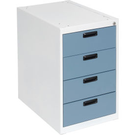 Pro Line C4-626/627-607 Pro-Line Steel Cabinet W/ 4 Drawers, 18"W x 26"D, Blue image.