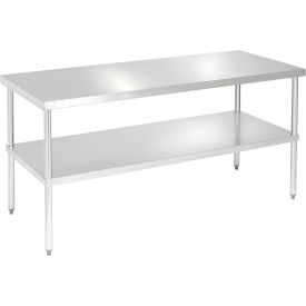 Aero Manufacturing Co. 4TG-3048 Aero Manufacturing 430 Stainless Steel Table, 48 x 30", Galvanized Undershelf, 16 Gauge image.
