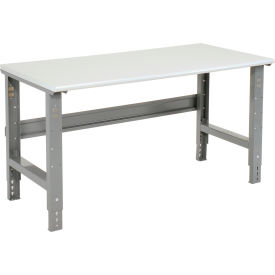 Global Industrial 237346 Global Industrial™ 48x30 Adjustable Height Workbench C-Channel Leg - ESD Safety Edge Gray image.