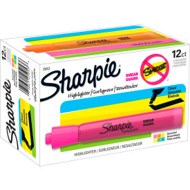 Sanford 25053 Sharpie® Tank Style Highlighters with Open-Stock Box, Assorted Ink Colors, Chisel Tip, Dozen image.