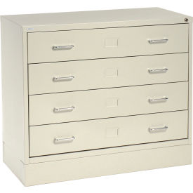 Safco Products 4935LG Multimedia Stackable Storage Cabinet - Light Gray image.