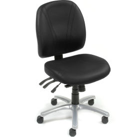 Global Industrial 250605BK Interion® Multifunction Chair With Mid Back, Vinyl, Black image.